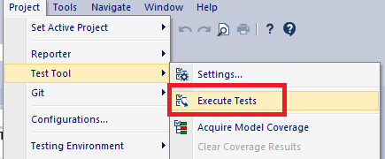 execute tests