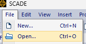 file open scade